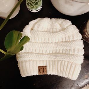 CC White Beanie